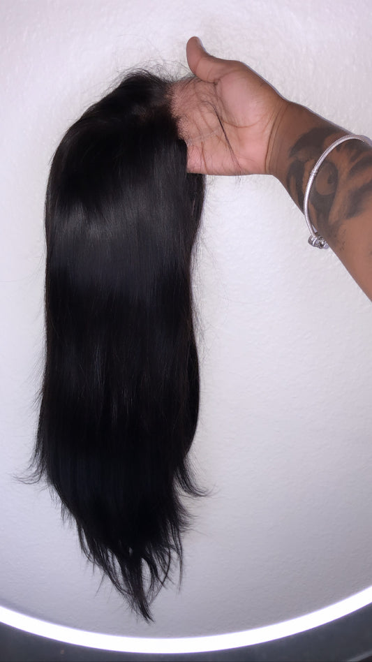12” 5x5 Black Straight HD Lace Closure Wig